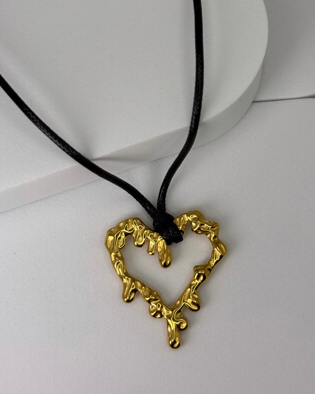 Leather Gold Heart